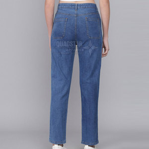 Factory Manufacture Hot Sale <b>Women</b> Breathable Spring <b>Jeans</b> Pants Made in Best Material 100% Cotton - Product Image 3