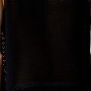 Men's Black <b>Mesh</b> Sleeveless Tank <b>Top</b> O-Neck Knitted Breathable Casual Wear - Product Image 2