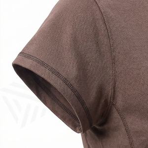 Camisetas de cuello redondo elegantes y de calidad para mujer, de manga corta, a la venta, personalizadas, lisas, de poliéster, ropa de moda. - Product Image 6