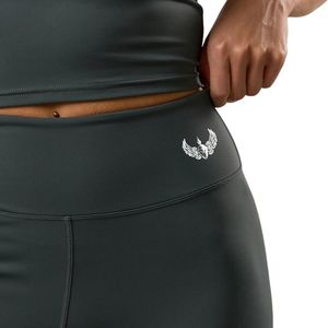 Legging vert foncé pour femmes, pantalon de compression taille haute, extensible, vêtements de sport, vêtements d'entraînement - Product Image 6