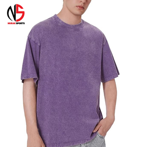 Hot Selling Cropped <b>Box</b> Fit t Shirt Blank Oversized Acid Washed Boxy Fit Oversize <b>Drop</b> Shoulder Vintage Heavy Breathable In 2026 - Product Image 2