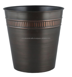 Maceta grande de Metal de lujo para jardín, macetas de hierro redondas para plantas, decorativas modernas para interior y exterior - Product Image 4