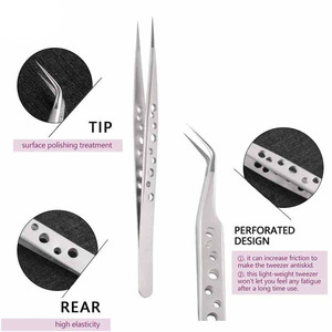 Pince à épiler personnalisée 2026 pour l'élimination des extensions de cils, outils antistatiques en acier inoxydable pour sourcils et poils - Product Image 2