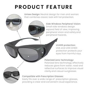 SU1769G-P Polarized UV400 Tinted Sport Sunglasses Unisex with <b>Scratch</b> Resistance - Product Image 5