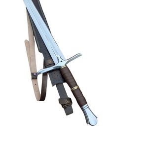 Couteau de combat à lame droite en acier, manche en cuir, qualité industrielle, lame simple incluse - Product Image 2