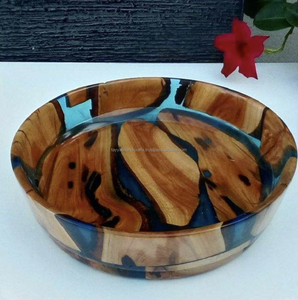 Nouveauté : bol en bois et résine, un bol en bois magnifique au design unique, parfait pour un cadeau à un membre de la famille ou un ami, en provenance d'Inde - Product Image 2