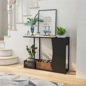Consolle Tradizionale Versatile Impermeabile da 43,5 Pollici, Facile da Montare, Tavolino Laterale per Divano, Espositore per Cornici e Piante, per Ingresso - Product Image 6