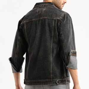 Veste d'hiver personnalisable pour homme – Qualité supérieure, jean déchiré style streetwear, broderies et patchs tendance, col montant - Product Image 3