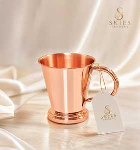 Mug à Moscow Mule en cuivre pur, finition lisse, tasse à cocktail en métal, accessoires de bar, articles de bar, cadeau - Product Image 2