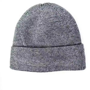 Vente directe usine, faible MOQ, ensemble bonnet et écharpe unisexe style uni en 100% acrylique, personnalisable avec marque privée - Product Image 4