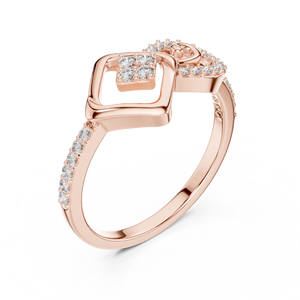 ELEGANT CURL Round CUT LAB GROWN DIAMOND RHODIUM PLATED 18KT YELLOW GOLD WOMEN ENGAGEMENT PARTY GLAM EVENT <b>GIFTING</b> DAILY - Product Image 6