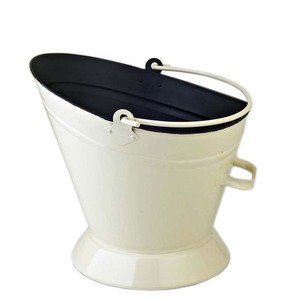 Cubo de metal negro para cenizas de carbón de hierro, pelleteros, leña, herramientas y accesorios para estufas y chimeneas, para uso en exteriores e interiores - Product Image 3