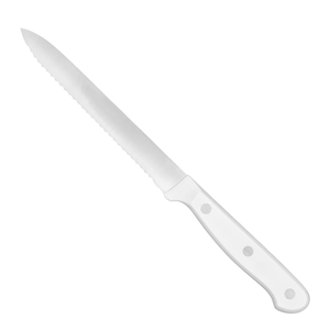 Cuchillo de Cocina Premium de 5 Pulgadas con Mango Blanco de Triple Remache, Hoja Afilada de Acero Inoxidable para Pan, Tomate y Frutas - Product Image 3