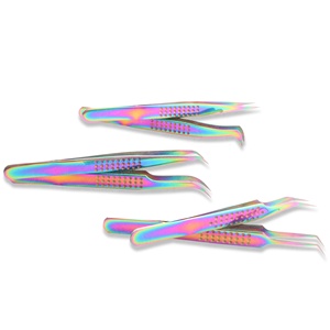 Handcrafted Classic & Volume Eyelash Tweezers are the Best in Plucking Applying for <b>Individual</b> <b>Lashes</b> Dot Design Tweezers - Product Image 2