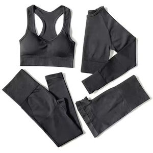 Conjunto de Yoga sin Costuras para Mujer, Leggings con Efecto Push-Up, Sujetador de un Solo Hombro, Traje Deportivo de Alto Impacto, Opciones de Tallas Grandes - Product Image 3