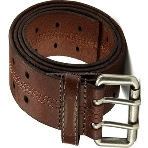 Cinturón personalizado de fábrica, hebillas de aleación para hombre, cinturón de cuero genuino informal para hombre, cinturón informal de cuero de triple costura de diseñador - Product Image 4