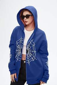 Sweat à capuche oversize zippé Y2K pour femme ROMEO INDUSTRY, 100% polyester polaire respirant, décontracté, automne-hiver, streetwear - Product Image 4