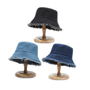 Sombreros de Pescador Personalizados, Elegantes, de Mezclilla Sólida con Bordado, para Hombres y Mujeres, Modernos, Casuales para Exteriores, Transpirables, con Protección Solar, Unisex, 100% - Product Image 2