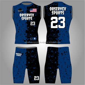 7v7 Uniform High Quality Youth <b>Compression</b> American 7on7 Jersey Sleeveless Heat-Transfer Printed Polyester/Cotton Elastic Waist - Product Image 1