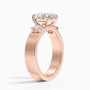 Anillo de Diamantes Cultivados en Laboratorio, Corte Ovalado, Tres Piedras, Diamante Redondo, Oro de 14K/18K, Anillo de Compromiso de Lujo para Mujer, Joyería Fina - Product Image 4