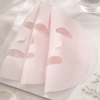 Masque facial en gel de cellulose rose Y533, 40 g/m², texture gelée, substrat de masque sec en fibres végétales pour les marques de soins de la peau virales