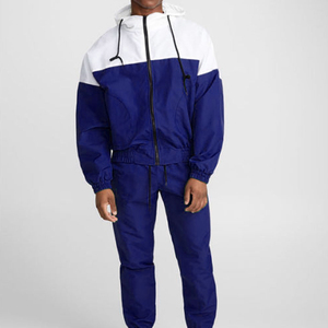 Custom Spring Plus Size <b>Hooded</b> Windbreaker Full Jacket Set <b>Zip</b> 100% Organic Cotton Solid Casual Breathable Heavyweight - Product Image 2