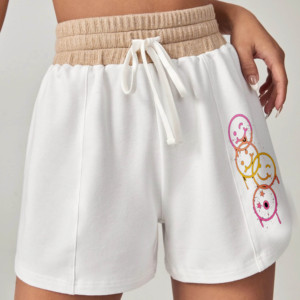 Shorts Deportivos de Mujer, 100% Algodón, Color Verde Menta, Cintura Elástica, Corte Regular, Tejido Transpirable de Secado Rápido, Estilo Urbano - Product Image 6