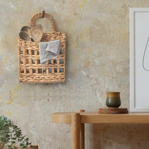 Handwoven Water Hyacinth <b>Hanging</b> <b>Basket</b> Multi-Purpose Natural <b>Basket</b> Storage Organizer for House <b>Garden</b> Pantry Farmhouse - Product Image 5