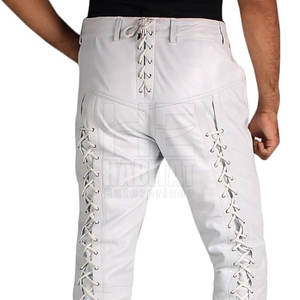 กางเกงหนังผู้ชายคุณภาพสูง สไตล์ลำลอง สีพื้น ขายดี กางเกงหนังผู้ชายแนวสตรีทแวร์ - Product Image 6