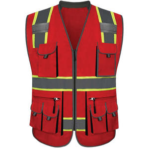 Venta Directa de Fábrica, Chaleco de Seguridad Rojo con Logotipo, Camiseta de Seguridad de Alta Calidad, Alta Visibilidad, Transpirable, Chaleco de Seguridad para Hombre - Product Image 1