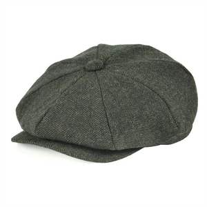 Wholesale Custom <b>Men</b> Women High Quality Cotton Ivy Baker Boy <b>Hat</b>,Flat Octagonal Newsboy Cap - Product Image 4