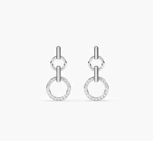 Modernos Pendientes de Diamantes Cultivados en Laboratorio con Corte Elegante en Oro de 14 Quilates, Certificados por IGI, para Bodas y Fiestas, Chapados en Oro de 14 Quilates - Product Image 2