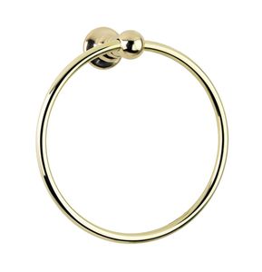 Porte-serviette rond élégant en laiton doré, fixation murale, accessoires de salle de bain haut de gamme pour la maison et l'hôtel - Product Image 2