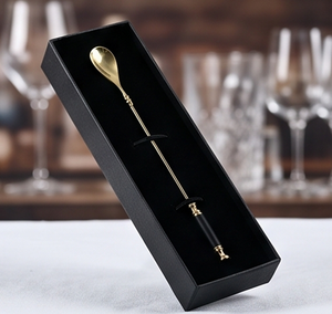 Premium Classic Gold <b>Bar</b> Spoon With Black Handle For Cocktail Stirring <b>Bar</b> <b>Tools</b> For Cocktail Mixing - Product Image 6