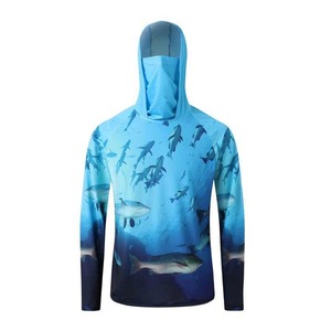 Manches longues personnalisées de haute qualité avec protection UV UPF 50+, antibactériennes, respirantes, imperméables, séchage rapide, couleur dégradée, devant - Product Image 1