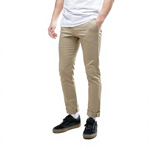 Pantalones Chino de Lona Ecológicos, Resistentes, con Cierre de Cremallera Alta, Color Personalizado, Transpirables, de Calidad, Suministro Directo de Fábrica 2025 - Product Image 2