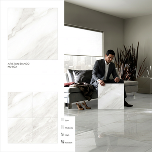 Azulejos de Porcelana Egipcia Alizer Beige Marfil 800x800mm, Azulejos de Piso Gris Claro Pulidos y Esmaltados 40x40 60x60 80x80cm - Product Image 3