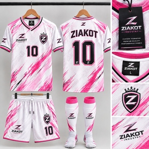 Venta al por Mayor Directa de Fábrica ZIAKOT INDUSTRY, Uniforme de Fútbol Sublimado Rojo y Blanco Personalizado Más Vendido - Product Image 6