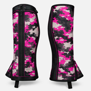 2026 Genuine Waterproof and Breathable Full Grain Neoprene Western Horse <b>Chaps</b> with Curved Zip Real Riding <b>Half</b> <b>Chaps</b> Low MOQ - Product Image 1