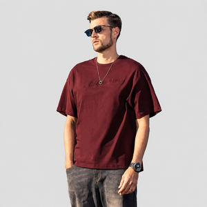 T-shirt en coton surdimensionné personnalisé pour homme, manches courtes, col rond, imprimé lettres sur le devant, style streetwear décontracté, jersey tricoté respirant - Product Image 4