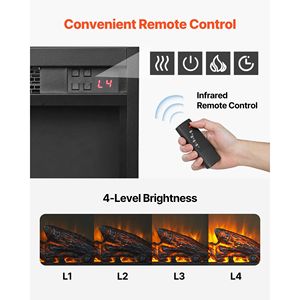 Mobile Porta TV Stile Caminetto Elettrico da 18 Pollici per TV fino a 50 Pollici, Design Rustico - Product Image 5