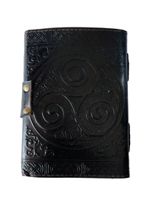 Unicorn Vintage Genuine Leather Journal For Writing Black Wiccan <b>Book</b> Of <b>Shadows</b> Notebook Embossed Diary Deckle Art Papers Diary - Product Image 3