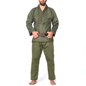 Prix d'usine, vente en gros, uniforme de karaté, entraînement de combat, haute qualité, 100% coton, séchage rapide, respirant, léger, devant - Product Image 1