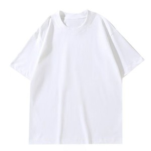 Camiseta de Manga Corta Casual con Cuello Redondo, 100% Algodón, 220g, Tejido de Punto, con Detalle de Letra y Transpirable, Precio de Fábrica OEM, Pakistán - Product Image 2