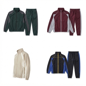 Survêtement Homme Colorblock Personnalisé avec Logo – Vêtements de Sport Décontractés OEM – Ensemble de Survêtement de Gym en Gros - Product Image 1