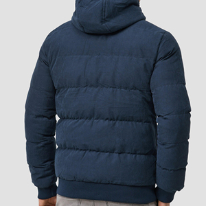 Men's <b>Hooded</b> Puffer <b>Jacket</b> With Faux <b>Fur</b> Lining Windproof Winter Casual Coat Regular Fit Zipper - Product Image 4
