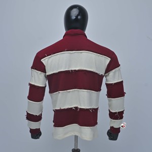 Wholesale Mens Short Sleeve <b>Striped</b> Knitted Breathable Cotton for <b>Shirt</b> Color Blocked Casual Design <b>Red</b> <b>White</b> Pattern Premium - Product Image 6