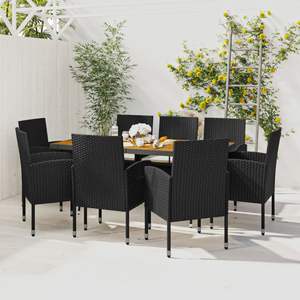 Set da Pranzo Moderno Rettangolare per Esterni, Sedute da Giardino per 8 Persone, Elegante e Pratico - Product Image 1
