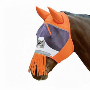 Masque anti-mouches pour chevaux respirant et très vendu, confortable avec protection des oreilles, élastique et respirant, avec couvre-yeux en maille - Product Image 2