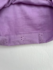 Pantalones de Pijama Morados para Mujer, Bordados con Schiffli, de Pierna Ancha, Estilo Palazzo, Cintura Elástica, Informales y Relajados - Product Image 4